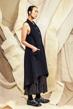 Load image into Gallery viewer, SL27 VELEDA DUSTER VEST - ONYX JACQUARD