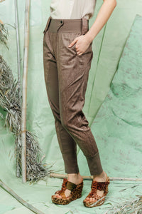 SL26 ZEPHYN SLIM LINE PANTS - BURNT UMBER