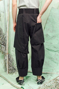 SL26 ADDIS LAYERED WIDE PANTS - ONYX