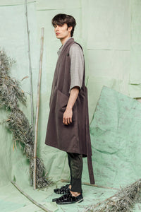 SL26 AKIYA KIMONO DETACH JACKET - SLATE ACIDWASH