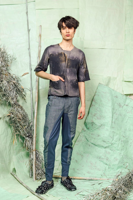 SL26 CASSIA UNISEX KNIT TOP - INK FADE