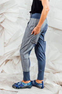 SL25 ENZI SLIM LINE PANTS - DENIM RESORT STRIPE