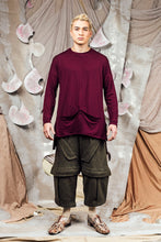 Load image into Gallery viewer, AW26 GIAN LONG SLEEVE POCKET TOP - MERLOT