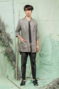 SL26 KAIEN LONG SHIRT - RIVERSTONE CHECK