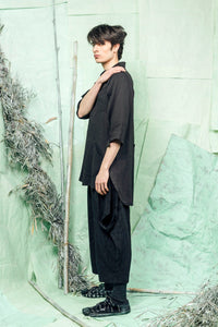 SL26 KAIEN LONG SHIRT - OBSIDIAN