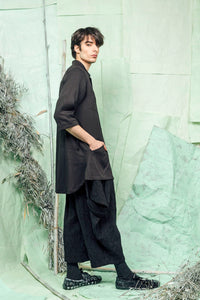 SL26 KAIEN LONG SHIRT - OBSIDIAN