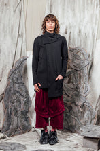 Load image into Gallery viewer, AW24 LINO LONG SLEEVE SCARF TOP - OBSIDIAN