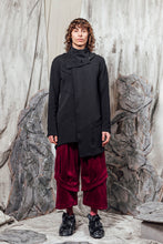 Load image into Gallery viewer, AW24 LINO LONG SLEEVE SCARF TOP - OBSIDIAN