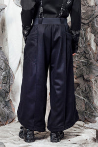 AW24 LYNDON BUTTON FLARE PANTS - DEEP INK