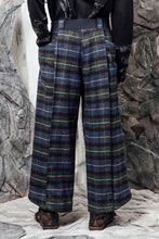 Load image into Gallery viewer, AW24 LYNDON BUTTON FLARE PANTS - JADE TARTAN