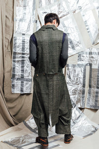 avant garde menswear wool tailored vest
