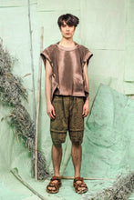 Load image into Gallery viewer, SL26 MANI CONVERTIBLE SQUARE TOP - KHAKI SALMON