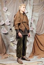 Load image into Gallery viewer, AW26 MASARO DETACHABLE JACKET - SIENNA HOUNDSTOOTH