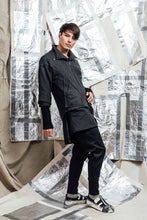 Load image into Gallery viewer, futuristic menswear zip wool jacket