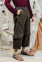 Load image into Gallery viewer, AW26 ORFEO ZIP LEG WIDE PANTS - FOREST CHEVRON