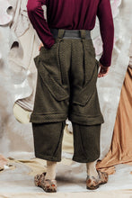 Load image into Gallery viewer, AW26 ORFEO ZIP LEG WIDE PANTS - FOREST CHEVRON