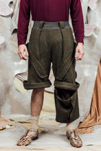 Load image into Gallery viewer, AW26 ORFEO ZIP LEG WIDE PANTS - FOREST CHEVRON