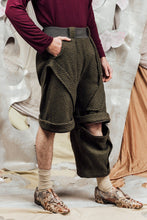 Load image into Gallery viewer, AW26 ORFEO ZIP LEG WIDE PANTS - FOREST CHEVRON