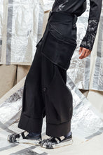 Load image into Gallery viewer, Menswear Black Cotton Canvas Wide Leg Pants