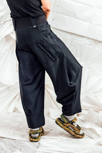 SL25 ORIME WIDE FOLD PANTS - OBSIDIAN TWILL