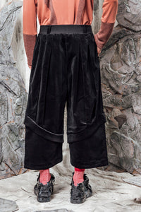 AW24 PLICA DOUBLE CUFF PANTS - OBSIDIAN