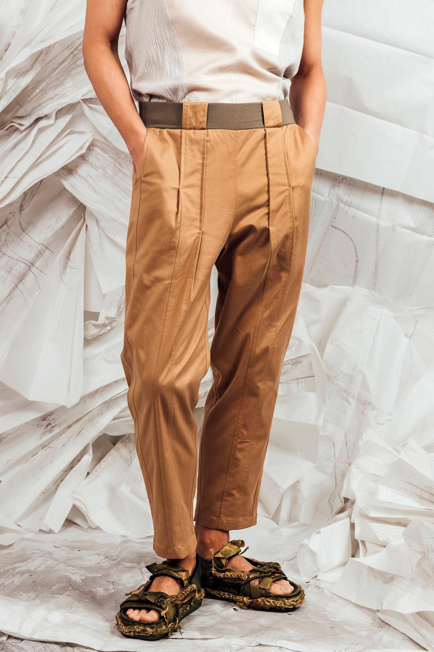 SL25 RAYDEN  STRAIGHT LEG PANT - FAWN