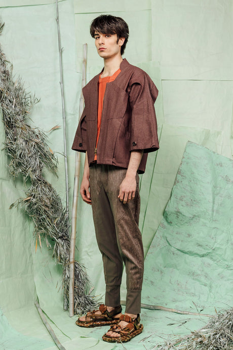 SL26 RENZO KIMONO ZIP JACKET - ROSEWOOD