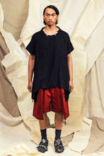 Load image into Gallery viewer, SL27 SANTALI RUCHE FLARE TOP - OBSIDIAN