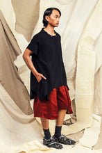 Load image into Gallery viewer, SL27 SANTALI RUCHE FLARE TOP - OBSIDIAN