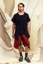 Load image into Gallery viewer, SL27 SANTALI RUCHE FLARE TOP - OBSIDIAN
