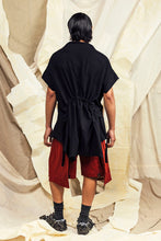 Load image into Gallery viewer, SL27 SANTALI RUCHE FLARE TOP - OBSIDIAN