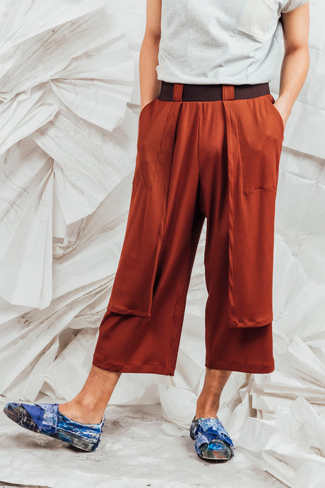 SL25 TORHI  WIDE LEG PANTS - RUST