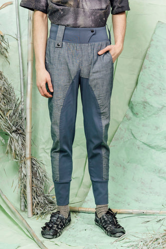 Denim, Patterned, Cuffed, Slim Leg, Smart-Casual, Fitted, Uni-Sex Pants.