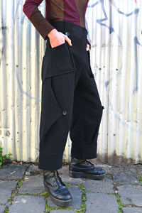 AW25 ORIME WIDE FOLD PANTS - OBSIDIAN SLUB