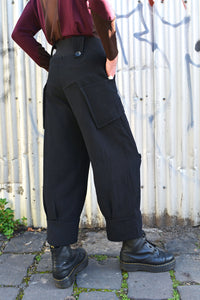 AW25 ORIME WIDE FOLD PANTS - OBSIDIAN SLUB