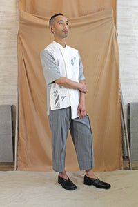 Men's Handmade Linen Mandarin Collar Shirt
