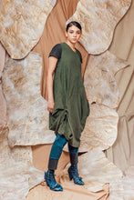 Load image into Gallery viewer, Khaki Tencel Dress