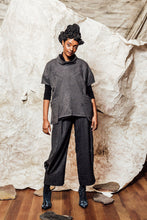 Load image into Gallery viewer, unisex paneled graphite wool top