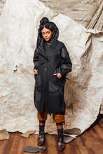 Load image into Gallery viewer, AW22 CICADA ZERO-WASTE COAT - OBSIDIAN GRAPHITE // SIZE 5