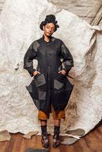 Load image into Gallery viewer, AW22 CICADA ZERO-WASTE COAT - OBSIDIAN GRAPHITE // SIZE 2