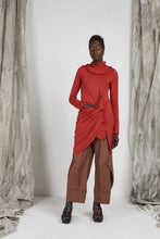 Load image into Gallery viewer, Hand made artisan bamboo knit draped tunic top