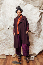 Load image into Gallery viewer, unisex wool merlot long jacket 