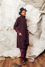 Load image into Gallery viewer, unisex wool merlot long jacket 
