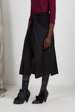 Load image into Gallery viewer, Black Unisex Layered Skirt with Button Off Drape panels with Pockets