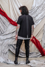 Load image into Gallery viewer, Edgy Black Viscose Menswear Unisex Zip Jacket