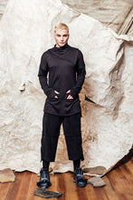 Load image into Gallery viewer, mens funnel neck jumper raven