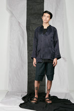 Load image into Gallery viewer, Tencel Cupro Linen Menswear Unisex Kimono Zip Jacket