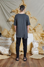 Load image into Gallery viewer, S/S 20 TERRIN SPLIT SHIRT - CHARCOAL MARLE