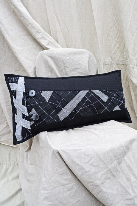Melbourne Handmade Monochrome Applique Cushion