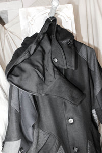 AW22 CICADA ZERO-WASTE COAT - OBSIDIAN GRAPHITE // SIZE 4